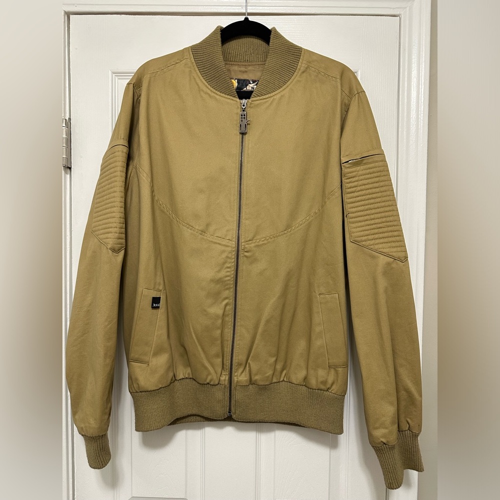 R. Sine khaki bomber jacket size L